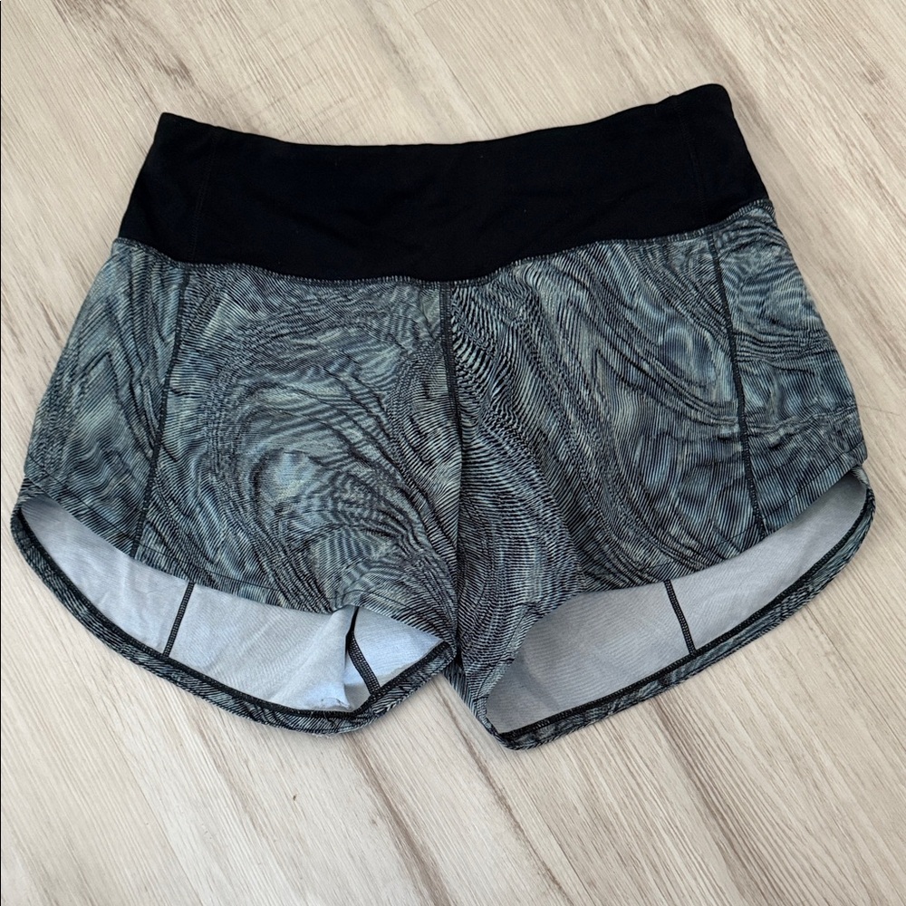 lululemon athletica Black and Gray Athletic Shorts